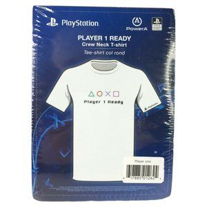 Playstation Player 1 Ready Crew neck White T-shirt